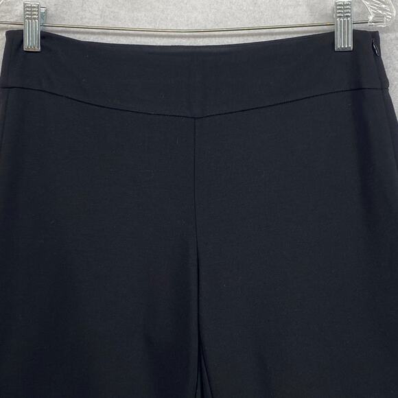 EILEEN FISHER Pants PS Stretch Ponte Full Length Straight Leg Trouser Black - Picture 4 of 13